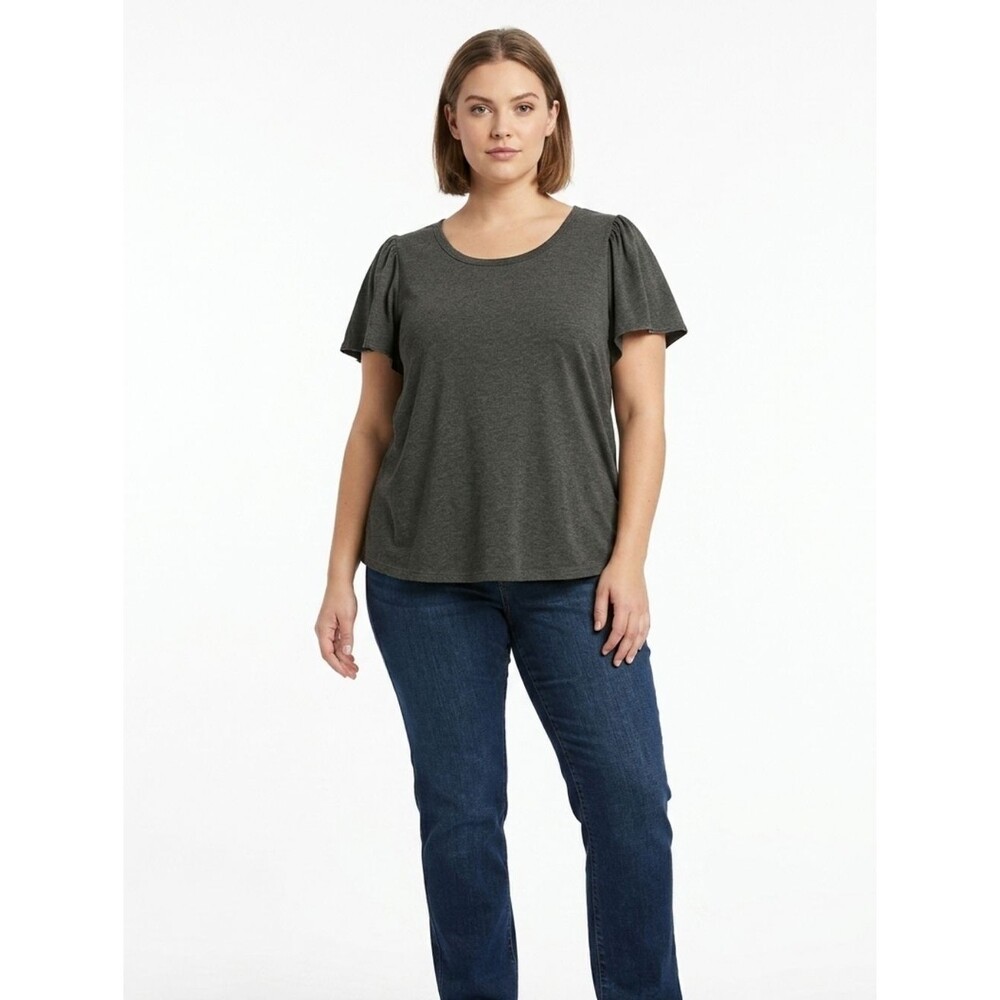 Philosophy Olive Green Soft Scoop Neck Tee XXL Comfort Core